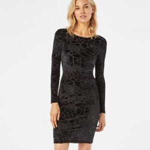 JustFab Black Velvet Burnout Dress Size XL